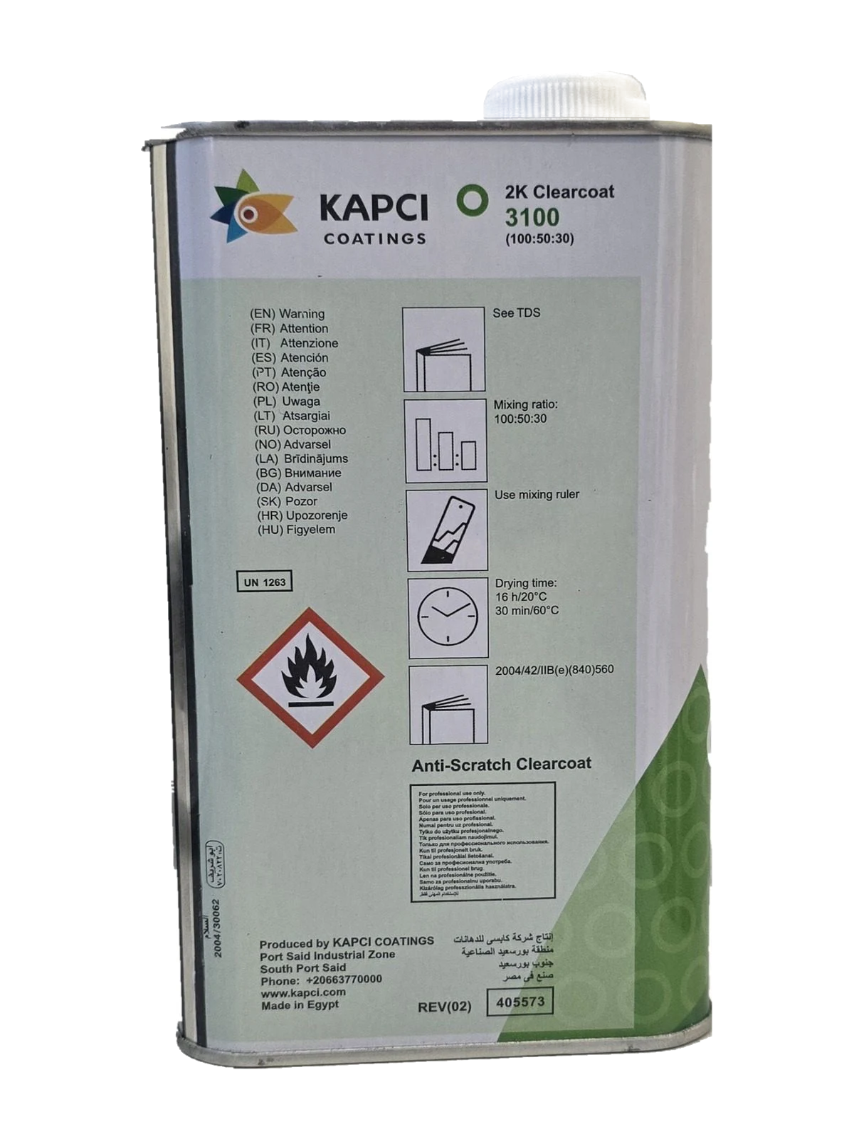 KAPCI 3100 лак 2K – 1л